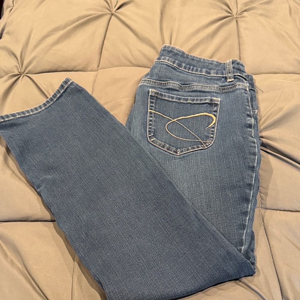 Chico's Blue Straight Leg Jeans
